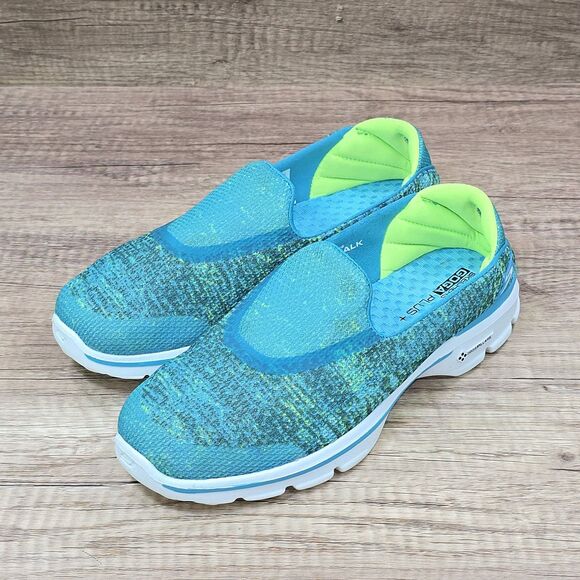 Skechers Go Walk 3 Women's Size 7.5 Teal Slip On Comfort Shoes (14057) - Picture 7 of 9
